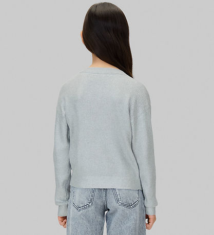 Calvin Klein Cardigan - Strik - Coated - Sølv