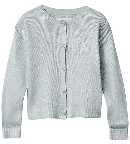 Calvin Klein Cardigan - Strik - Coated - Sølv