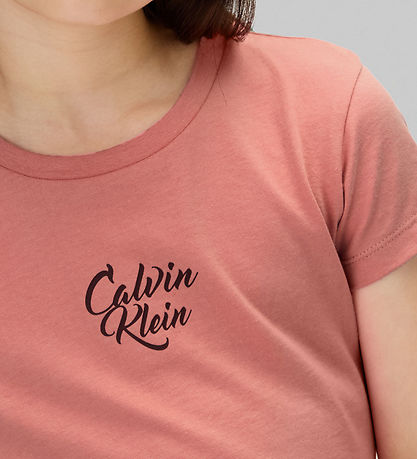 Calvin Klein T-shirt - Script Logo - Brandied Apricot