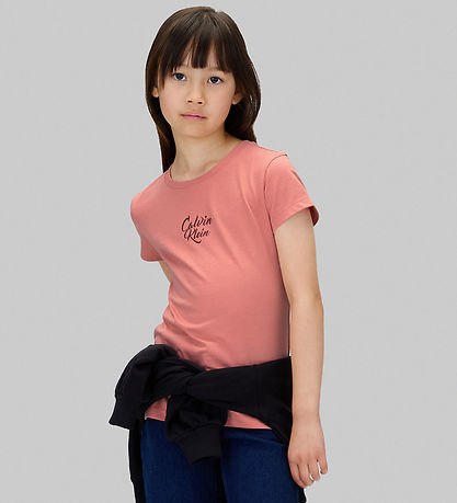 Calvin Klein T-shirt - Script Logo - Brandied Apricot