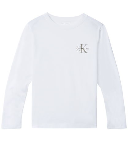 Calvin Klein Bluse - Chest Monologo - Bright White