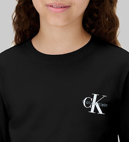 Calvin Klein Bluse - Chest Monologo - CK Black