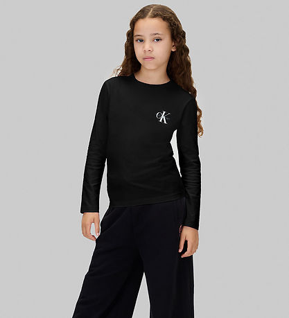 Calvin Klein Bluse - Chest Monologo - CK Black