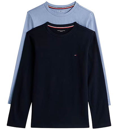 Tommy Hilfiger Bluse - 2-pak - Brisk Blue/Desert Sky