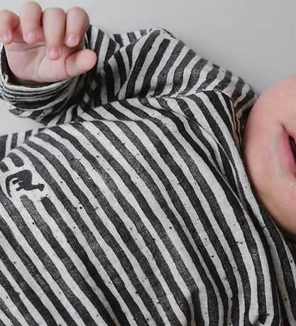 That's Mine Bluse - Rib - Aksel - Mono Dino Stripe
