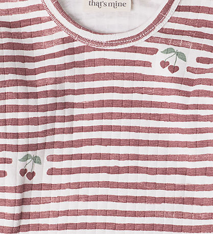 That's Mine Bluse - Rib - Jamilla - Love Berry Stripe