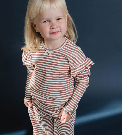 That's Mine Bluse - Rib - Jamilla - Love Berry Stripe