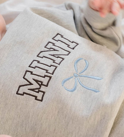 That's Mine Sweatshirt - Alpha - Mini/Blå Sløjfe