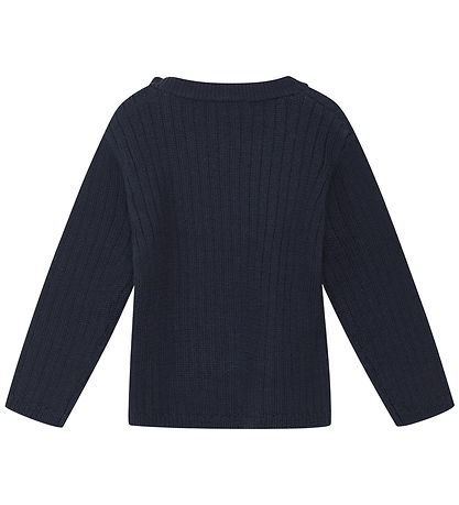 Hust and Claire Bluse - Strik - HCPil Wool Rib - More Navy