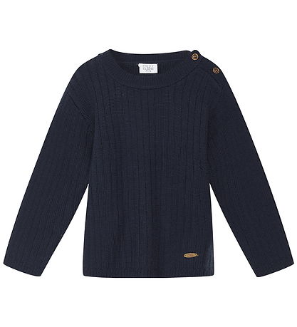Hust and Claire Bluse - Strik - HCPil Wool Rib - More Navy