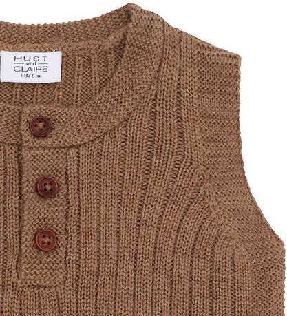 Hust and Claire Vest - Strik - HCEdi - Wool Rib Knit - Coca Moch