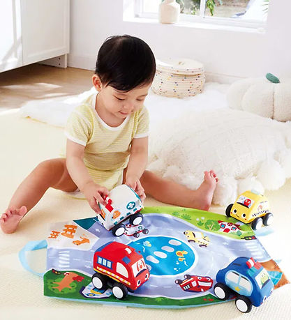 Hape Biler - Pull-Back Plush Car Set - 4-pak