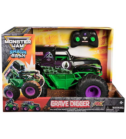 Monster Jam Fjernstyret Truck - 1:15 - Smash & Bash Grave Digger