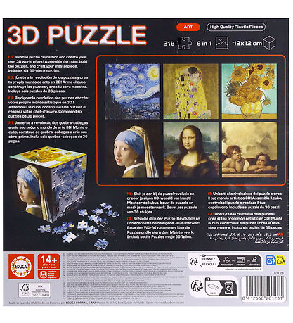 Educa 3D Puslespil - 216 Brikker - Cube Art
