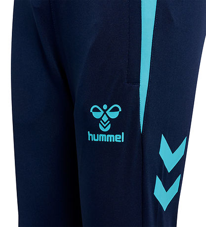 Hummel Træningsbukser - hmlLEAD - Marine/Blue Fish