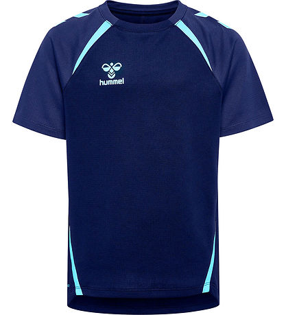 Hummel T-shirt - hmlLEAD - Marine/Blue Fish