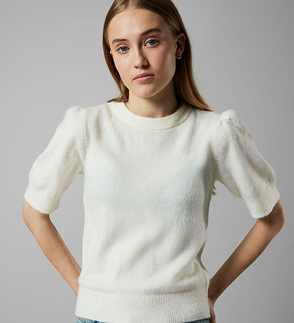 LMTD T-shirt - Strik - NlfLodet - Antique White