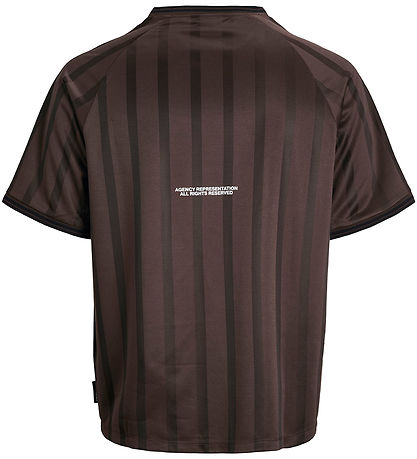 Jack & Jones T-shirt - JcoCover Retro Football - Seal Brown