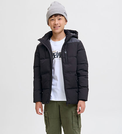 Jack & Jones Dynejakke - JjEowen - Sort/REFLECTIVE