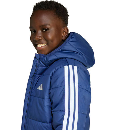 adidas Performance Dynejakke - J Ess 3S - Dkblue/White
