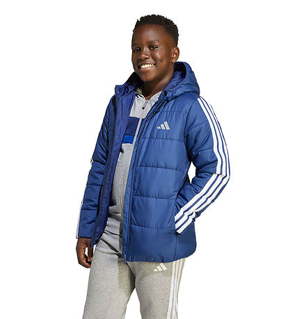 adidas Performance Dynejakke - J Ess 3S - Dkblue/White