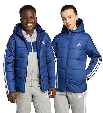 adidas Performance Dynejakke - J Ess 3S - Dkblue/White