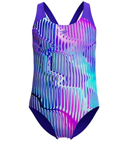 Speedo Badedragt - Digital Allover Splashback - Blue/Purple