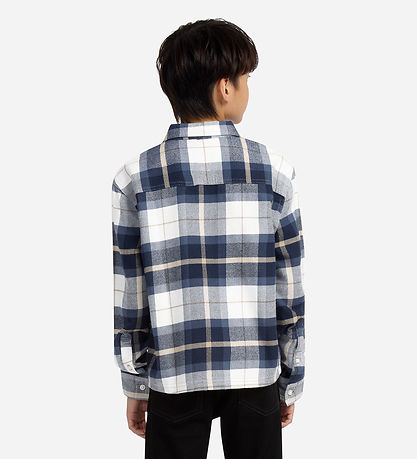 Abercrombie & Fitch Skjorte - Navy Blazer/Beige