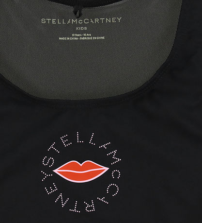 Stella McCartney Kids Badetop - UV50+ - Black/Red Lips