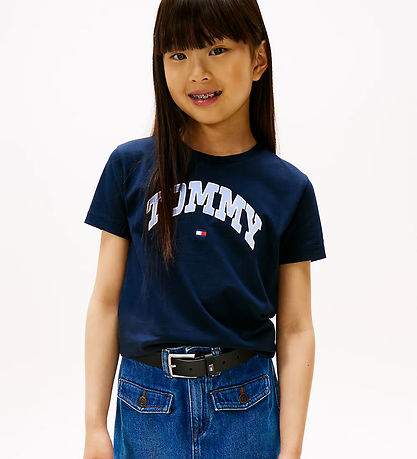 Tommy Hilfiger T-shirt - Sateen - Dark Night Navy