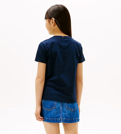 Tommy Hilfiger T-shirt - Sateen - Dark Night Navy