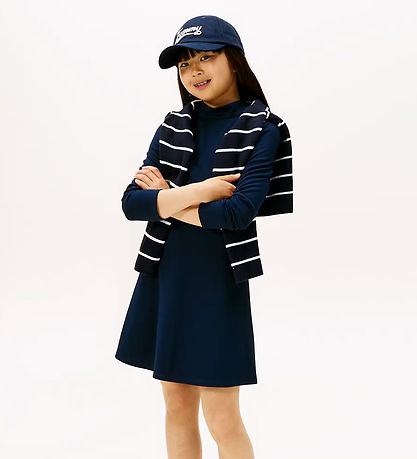 Tommy Hilfiger Kjole - Essential - Dark Night Navy