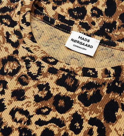 Mads Nørgaard Bluse - Rib - Leopard AOP/Black