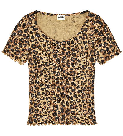 Mads Nørgaard T-shirt - Rib - Leopard AOP/Black