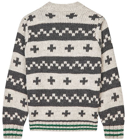 Mads Nørgaard Bluse - Strik - Nature Melange/ Charcoal Melan