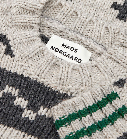 Mads Nørgaard Bluse - Strik - Nature Melange/ Charcoal Melan