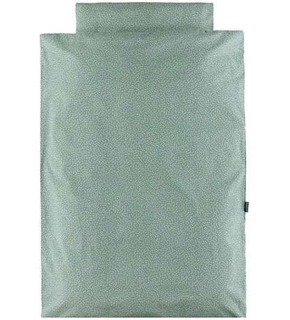 Nørgaard Madsens Sengetøj - Baby - Dusty Green m. Prikker