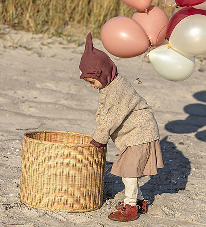 Racing Kids Elefanthue - 2-lags - Dusty Heather m. Sløjfe
