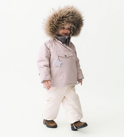 Mini A Ture Vinterjakke - MatWang Fleece/Fur - Cloudy Rose