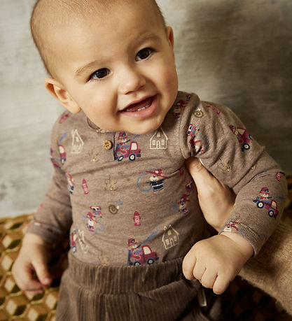Minymo Body l/æ - Dark Brown Melange