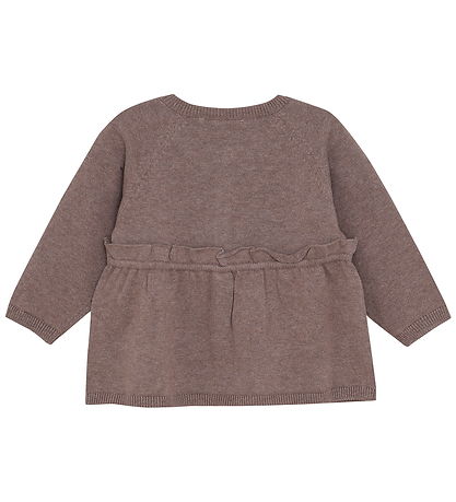 Minymo Cardigan - Strik - Dark Brown Melange