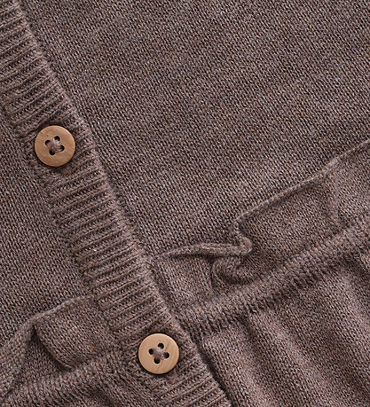 Minymo Cardigan - Strik - Dark Brown Melange