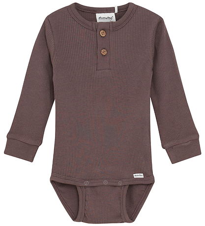 Minymo Body l/æ - Rib - Chocolate Chip