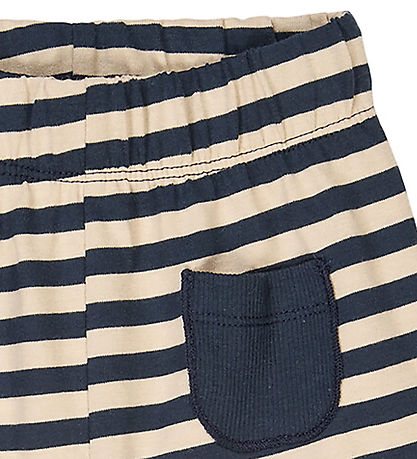 Müsli Bukser - Stripe - Oak/Night Blue