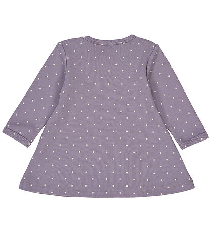 Müsli Kjole - Rib - Dot - Lilac Fog/Oak