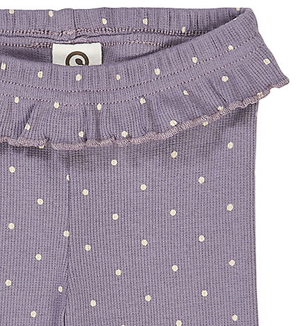 Müsli Leggings - Rib - Dot - Lilac Fog/Oak