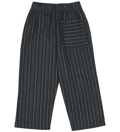 Müsli Bukser - Stripe - Night Blue/Moss/Stormy Blue