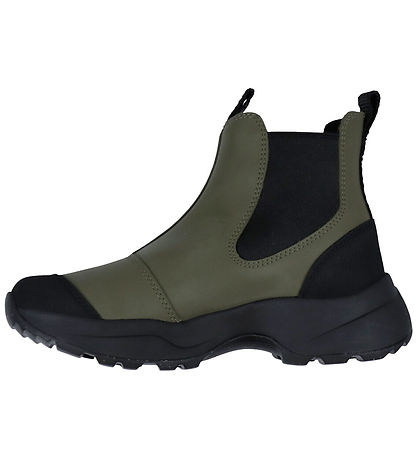 Woden Gummistøvler - Kort - Siri - Dark Olive/Black
