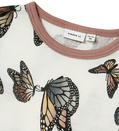 Name It Bluse - Uld - NmfWillitus - Snow White/Butterfly