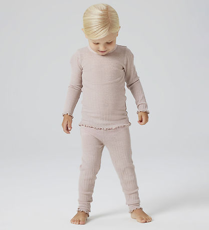 Name It Bluse - Uld/Silke - Rib - NmfWossa - Shadow Gray